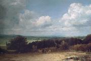 John Constable A ploughing scene in Suffolk oil painting